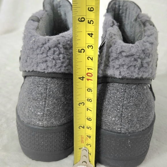 JBU Winter Snow Boots Womens 9.5 M Haven Gray Round Toe Faux Fur Side Zip Buckle - Picture 5 of 8